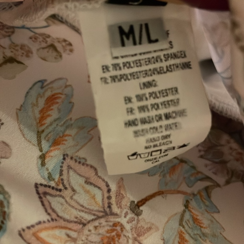 NWT Onzie High Rise Bike Shorts Floral Size M/L - Picture 5 of 5